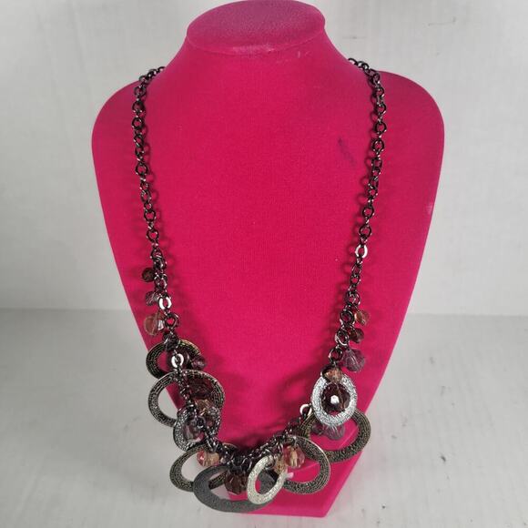 NWT Premier Designs Retired Bottega Abstract Metallic Feminine 18" Necklace - Picture 1 of 4